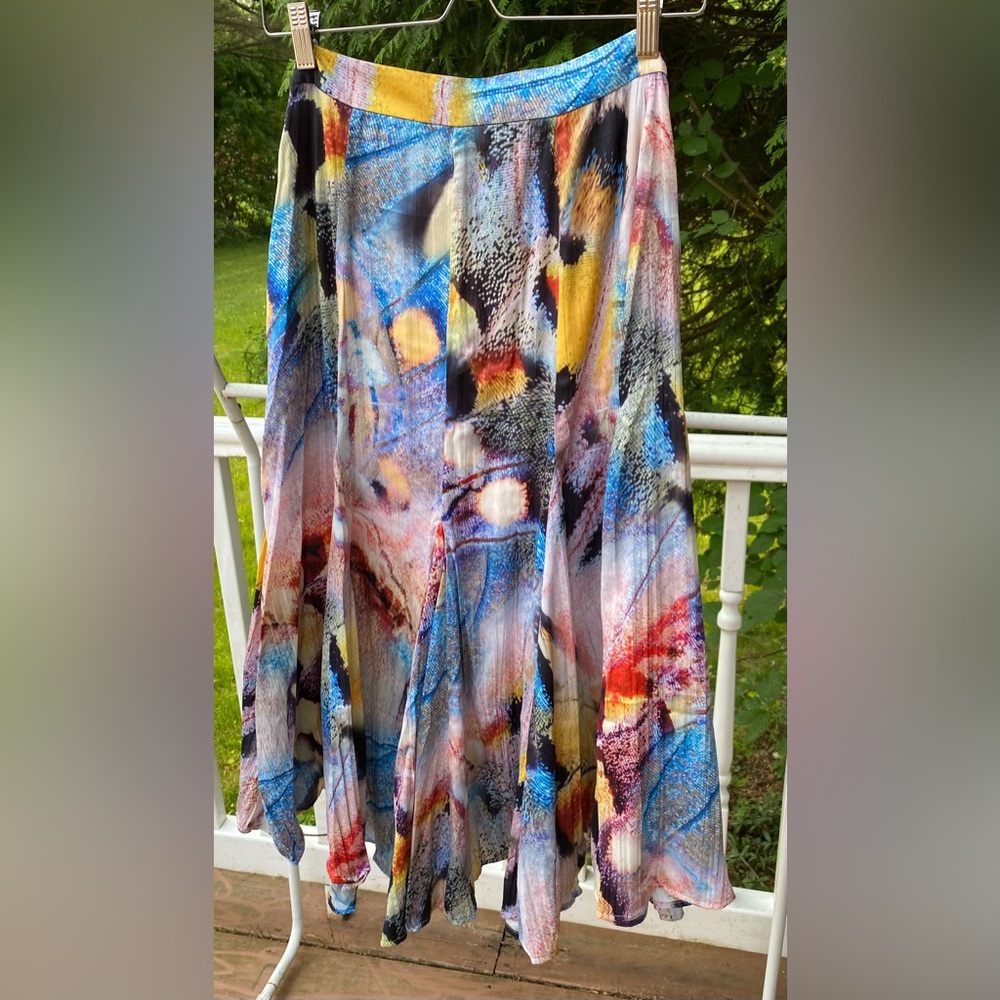 Anthropologie A-Line Midi Skirt new with tag size 0 - Picture 2 of 15
